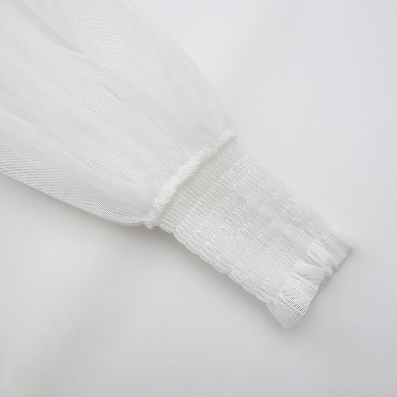 Beading splice jacquard spring gauze long dress