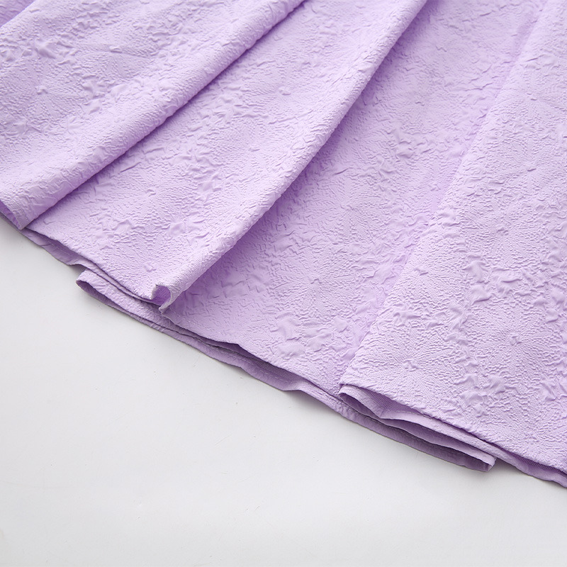 Spring long jacquard beading splice gauze dress