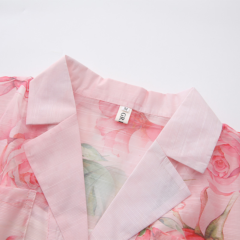 Flowers spring and summer painting long dress