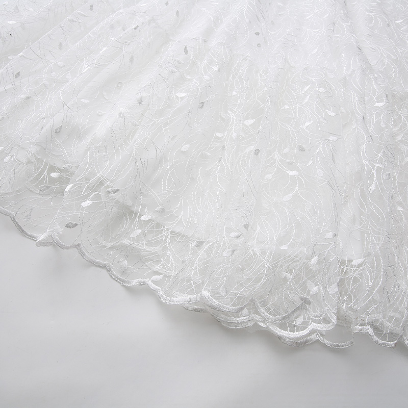 Spring embroidery long gauze dress