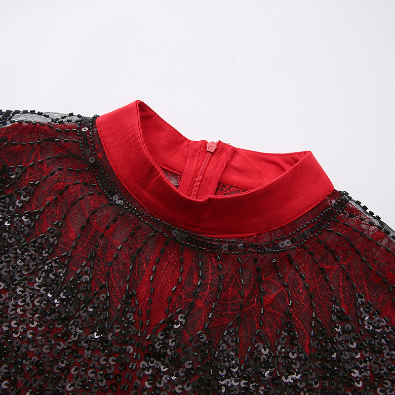 Embroidery long gauze spring dress