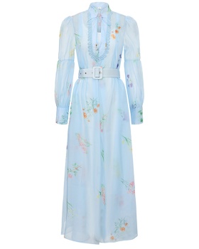 Printing spring and summer watercolor dress