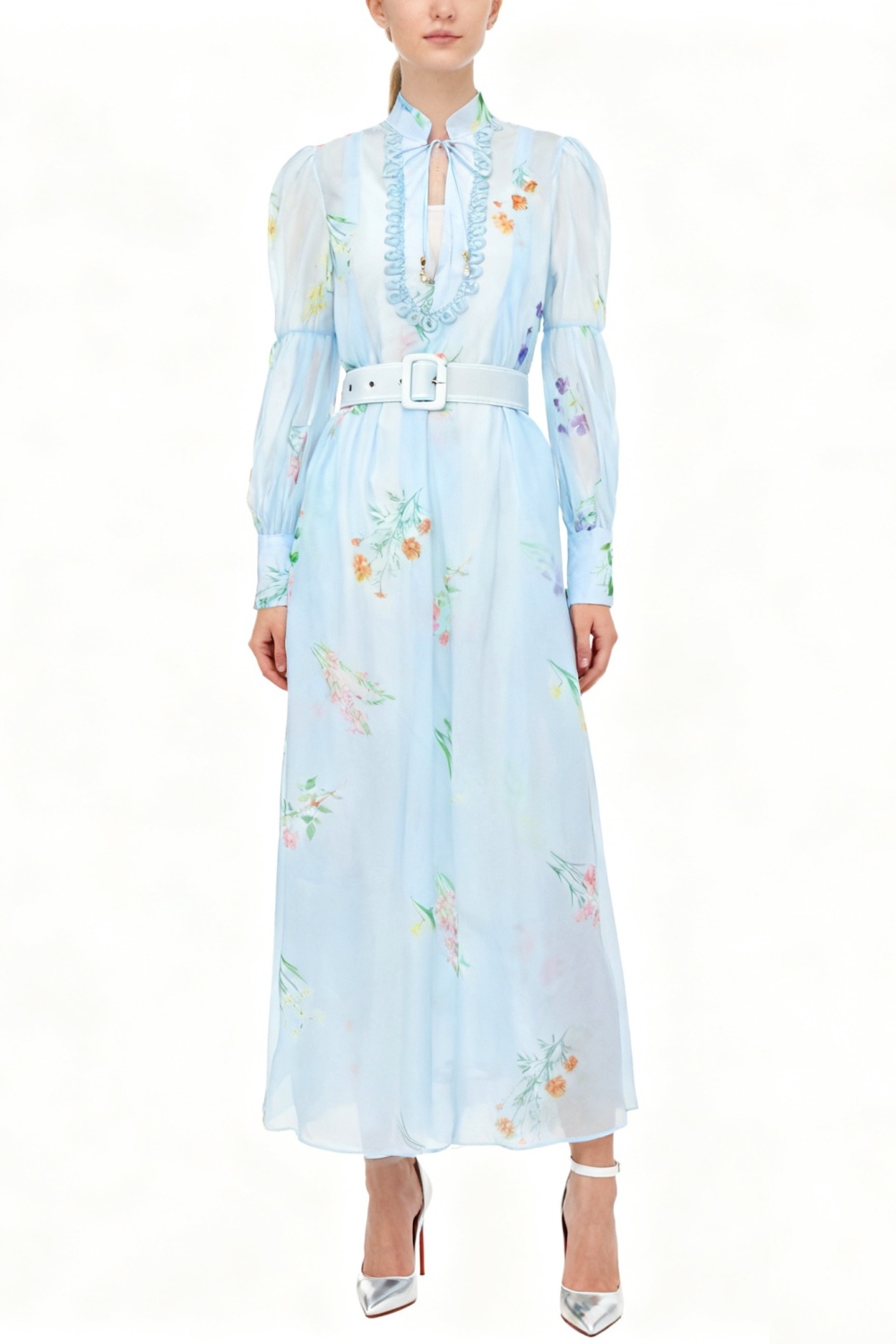 Printing spring and summer watercolor dress