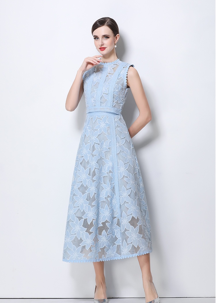 High waist sleeveless tops lace short skirt a set