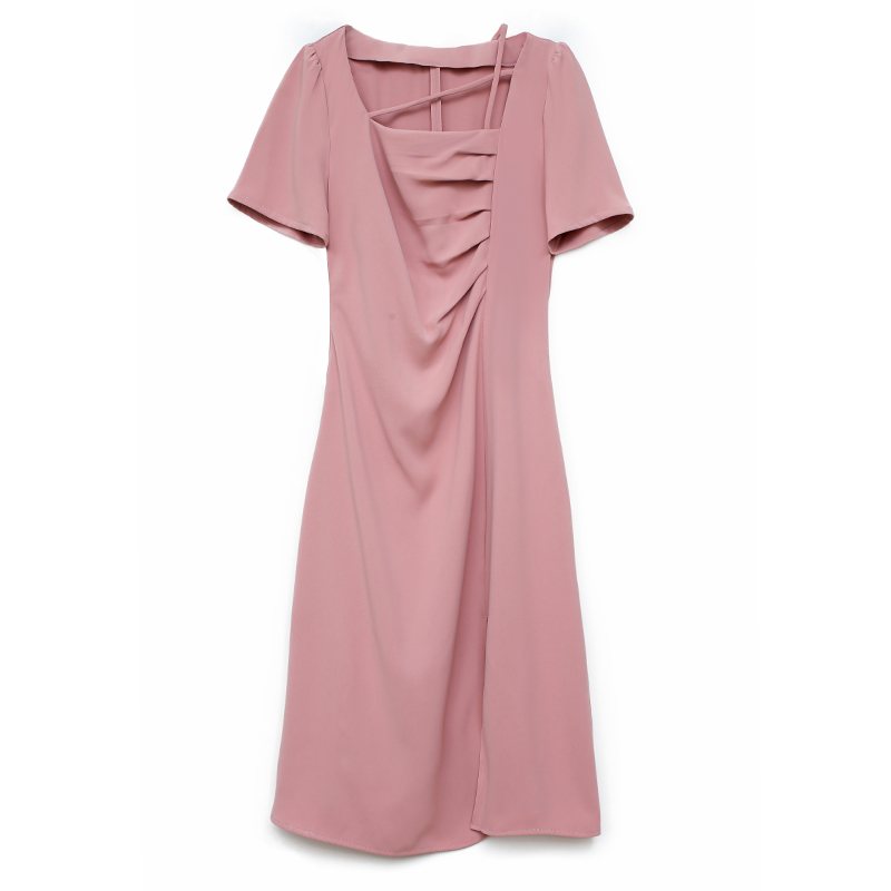 Elegant slim summer sweet show young fat dress for women