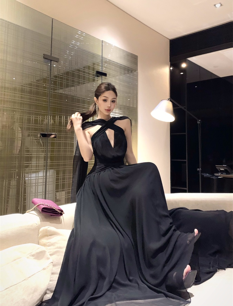 Streamer banquet formal dress vacation sexy dress