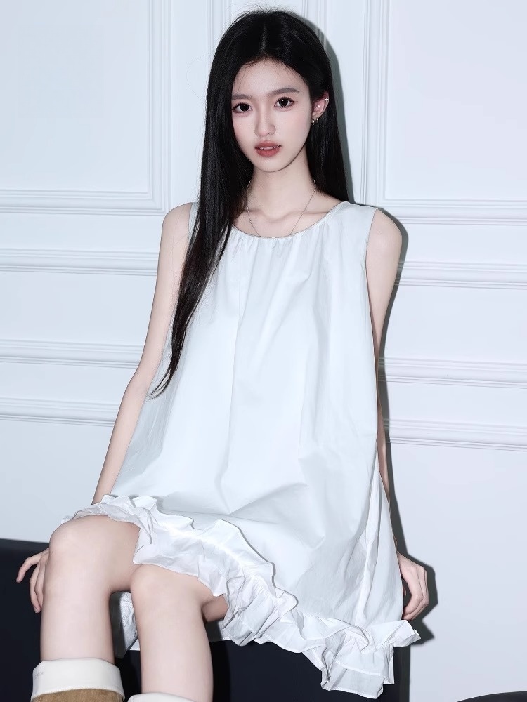 Sleeveless lace dress slim sleeveless dress for women