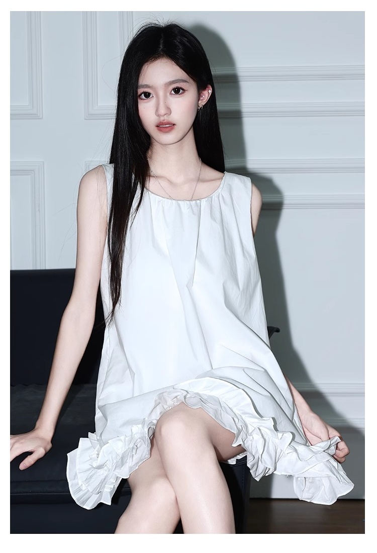 Sleeveless lace dress slim sleeveless dress for women