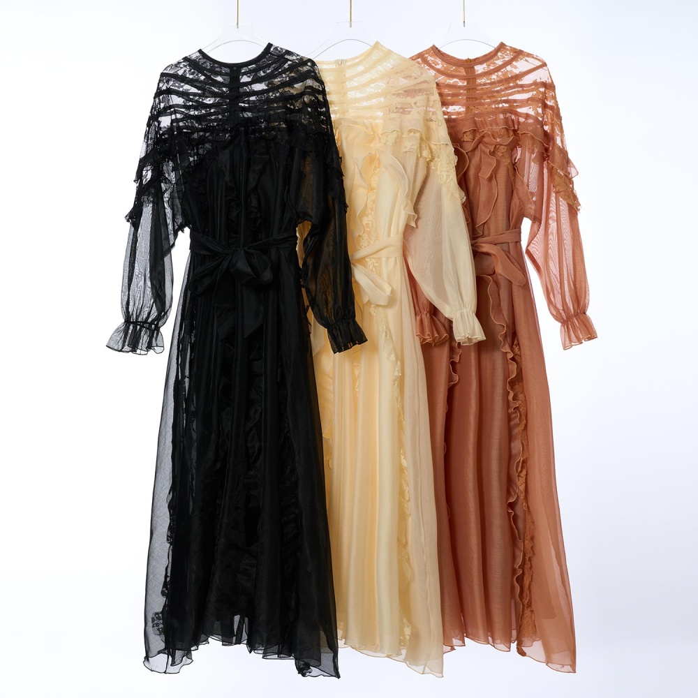 Splice elegant spring and summer long lace dress