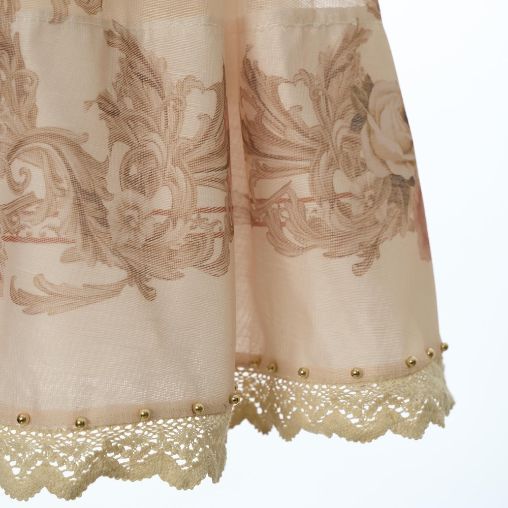 Autumn printing temperament elegant single-breasted dress