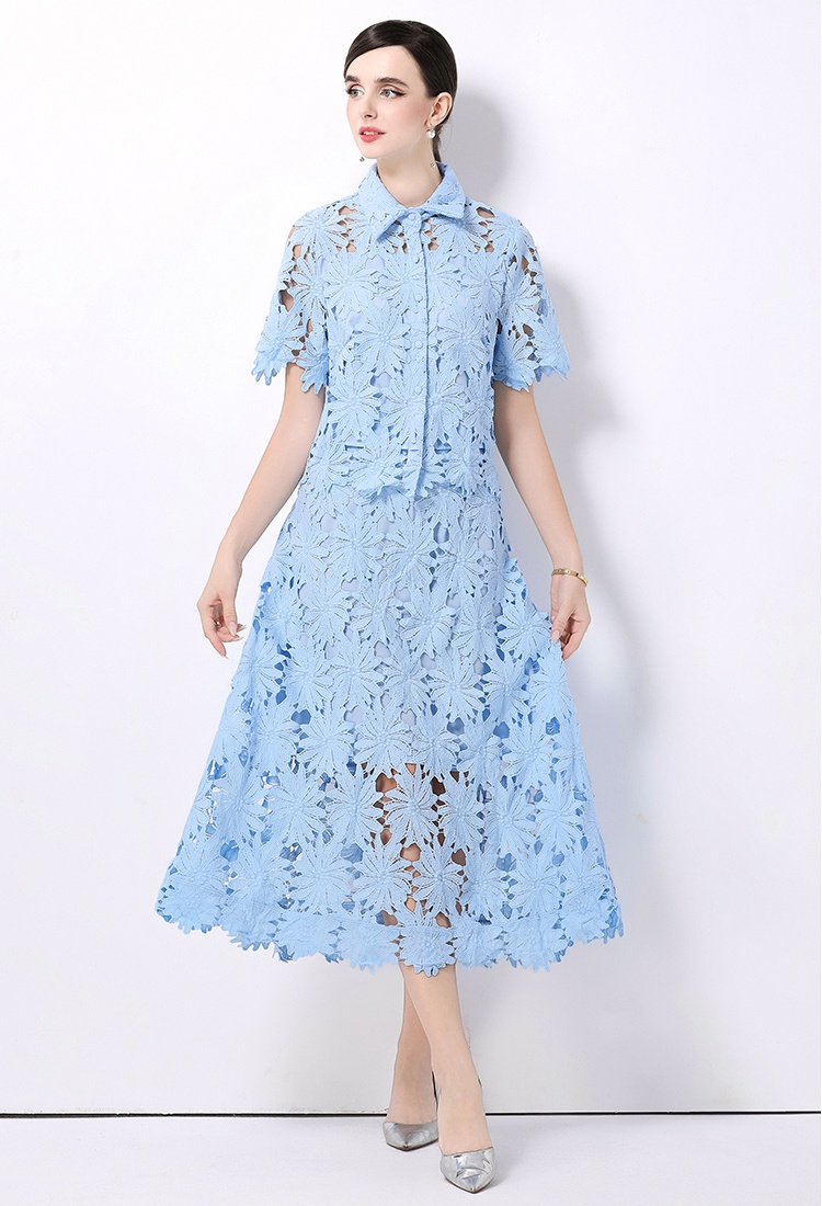 Short high waist tops elegant cardigan 2pcs set