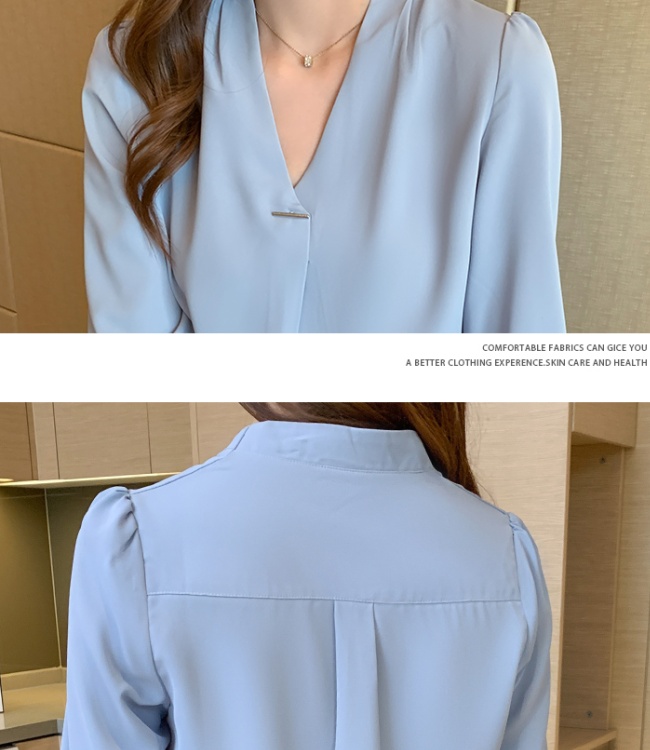 Niche white shirt chiffon spring tops for women