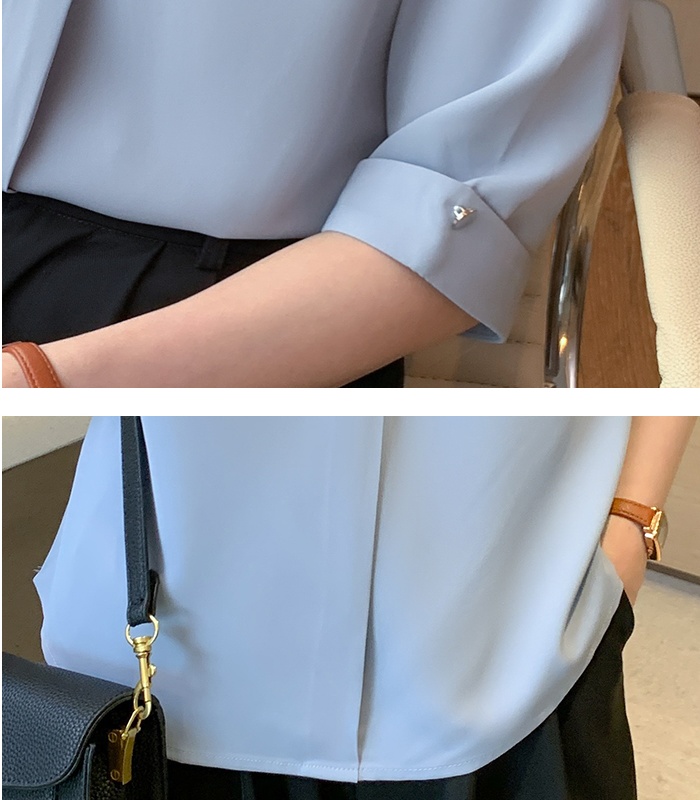 Niche white shirt chiffon spring tops for women