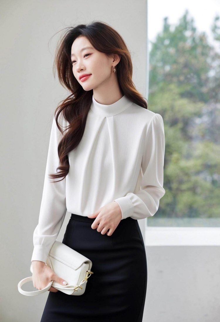 Korean style temperament chiffon shirt loose fashion tops