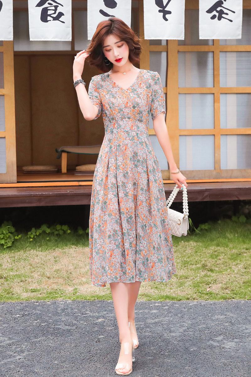 Temperament chiffon dress tender long dress for women