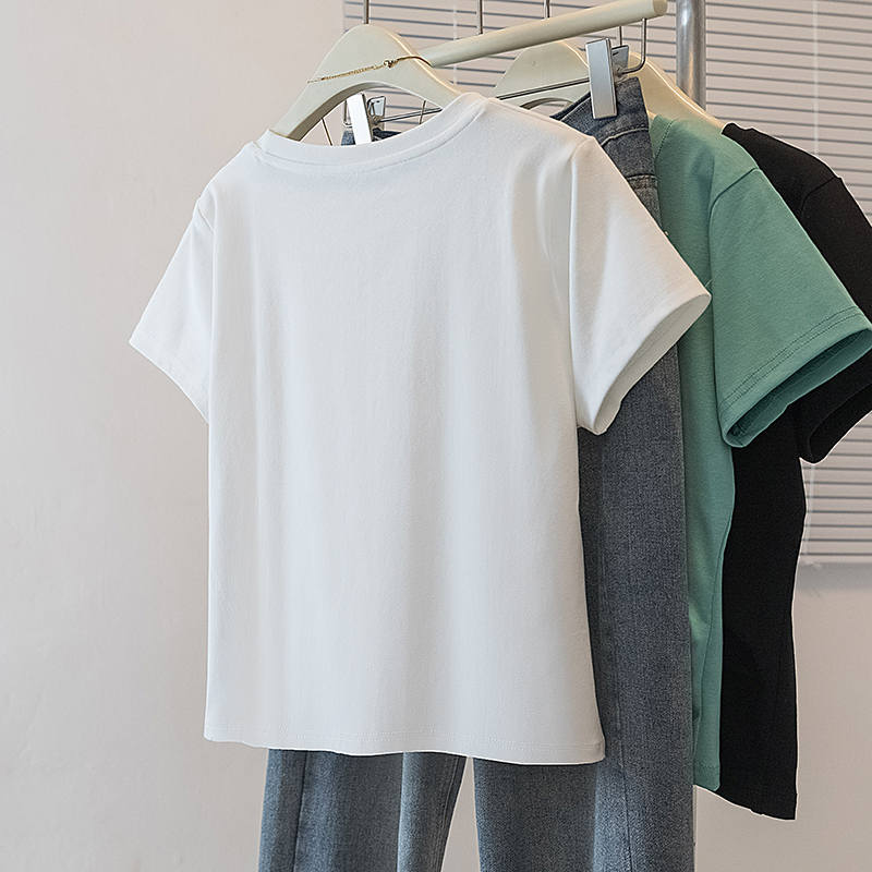 Short sleeve large yard T-shirt fat sister tops for women