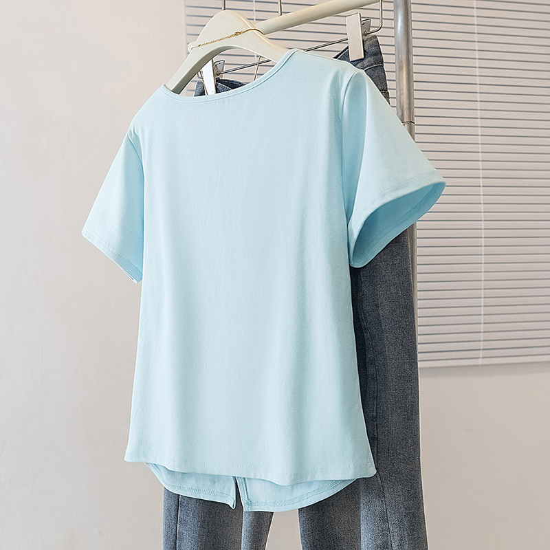 Large yard summer tops fat sister slim T-shirt