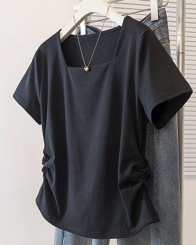 Large yard summer tops short sleeve all-match T-shirt for women