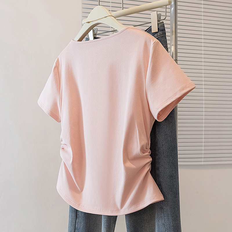 Large yard summer tops short sleeve all-match T-shirt for women