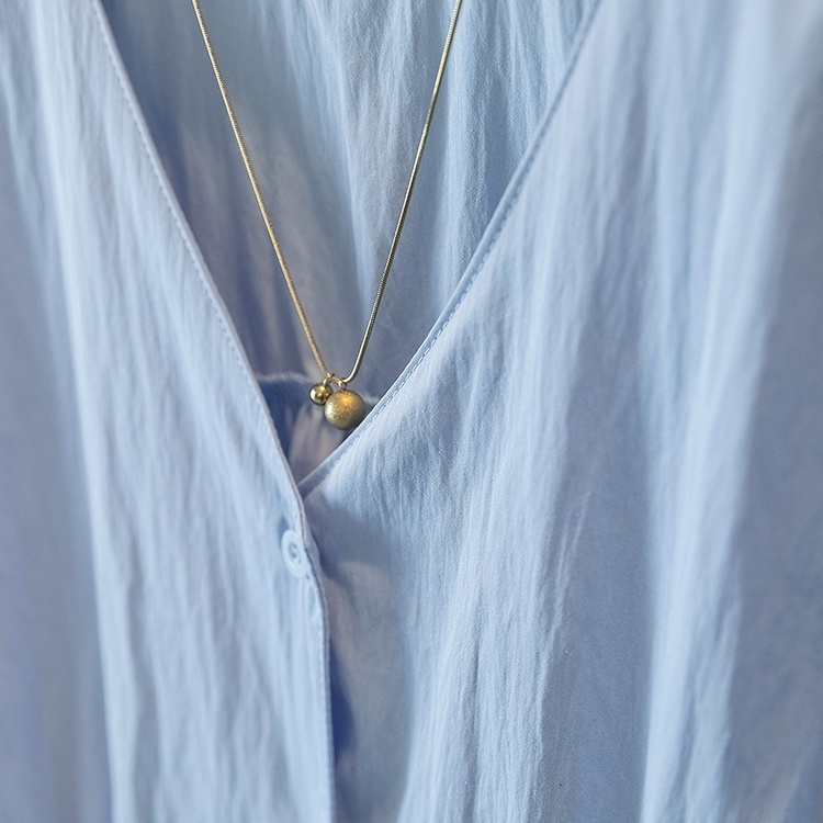 Short sleeve commuting tops V-neck shirt for women