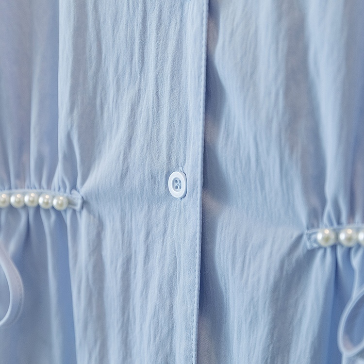 Short sleeve commuting tops V-neck shirt for women