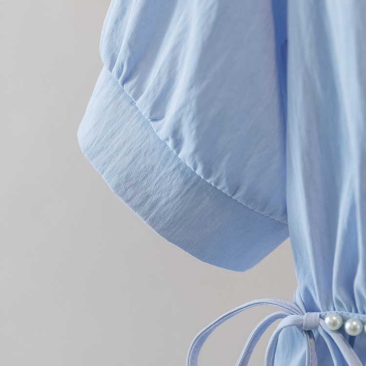 Short sleeve commuting tops V-neck shirt for women