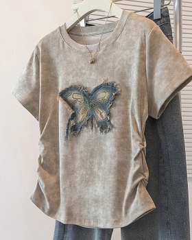 Summer slim all-match T-shirt large yard fat sister loose tops