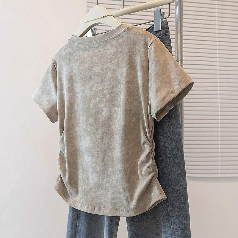 Summer slim all-match T-shirt large yard fat sister loose tops