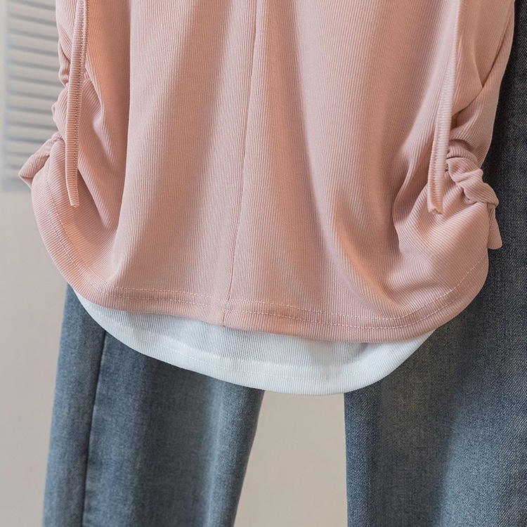 All-match fashionable T-shirt hooded tops for women