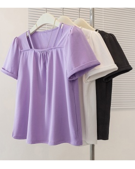 Short sleeve T-shirt hollow tops for women