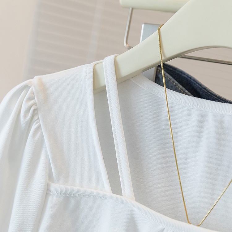 Short sleeve T-shirt hollow tops for women