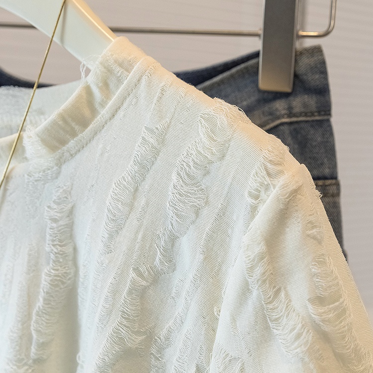 Fat sister irregular T-shirt slim loose tops for women