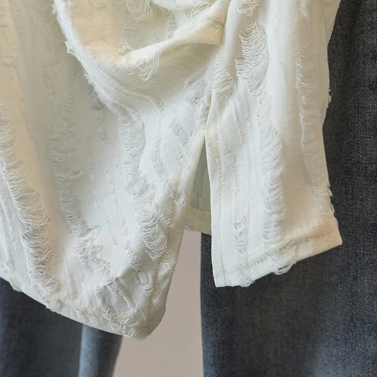 Fat sister irregular T-shirt slim loose tops for women