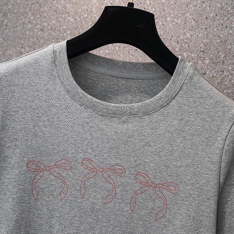 Simple short sleeve T-shirt all-match slim tops for women