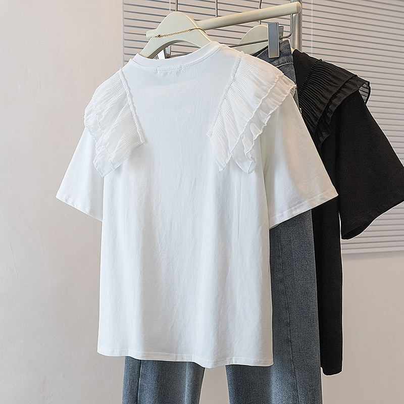 Simple short sleeve tops Casual T-shirt for women