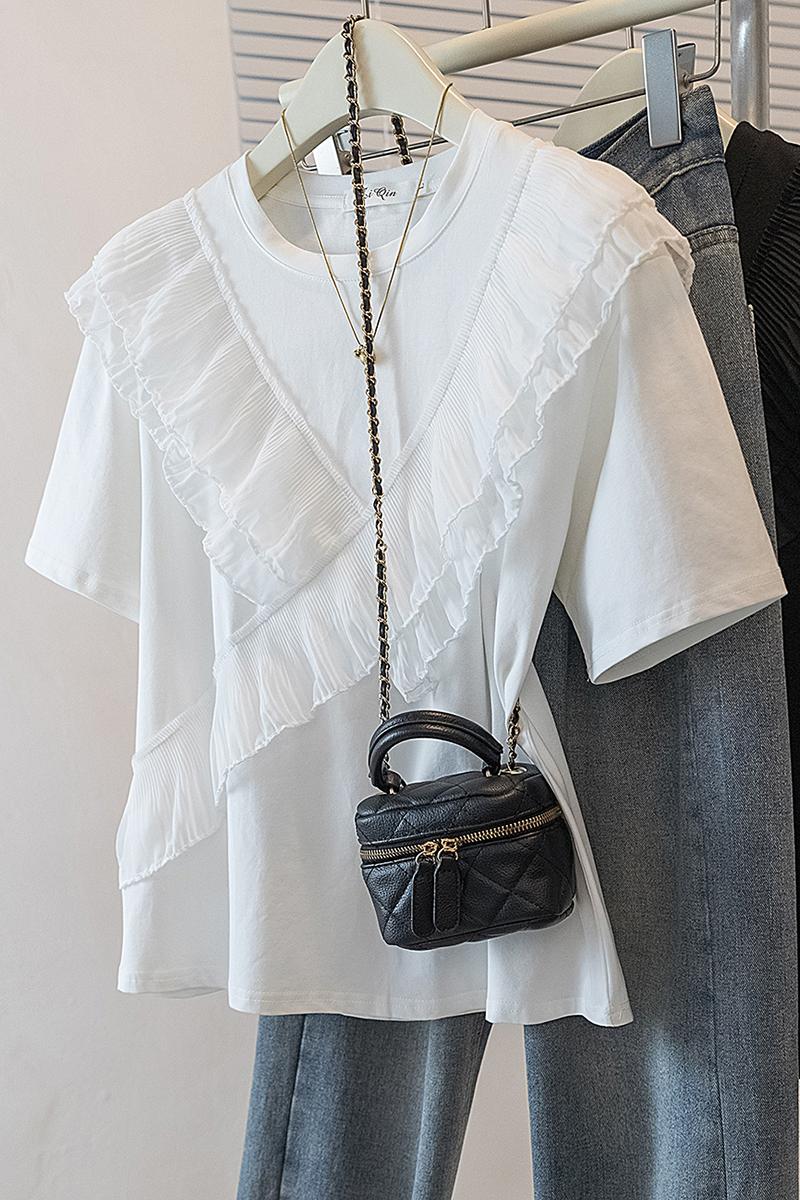 Simple short sleeve tops Casual T-shirt for women