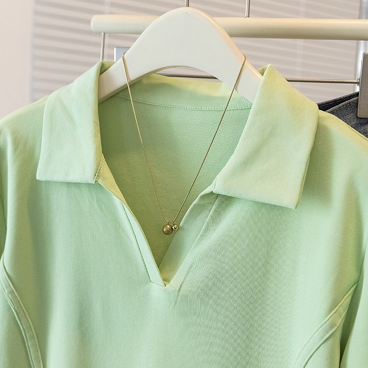 Korean style slim T-shirt all-match summer tops for women