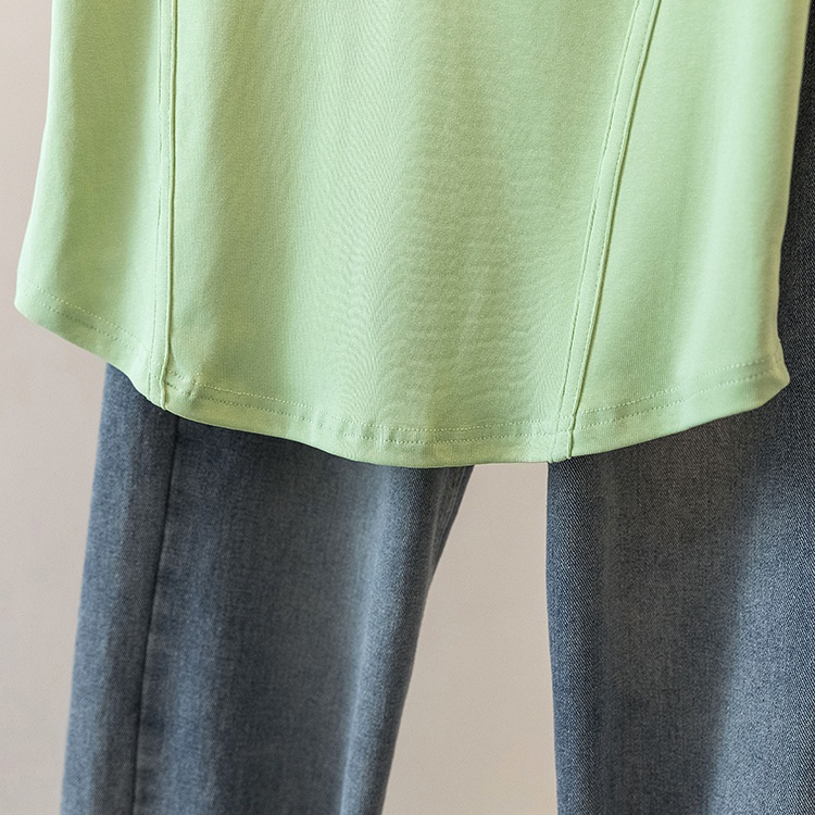 Korean style slim T-shirt all-match summer tops for women