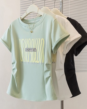 Korean style show young T-shirt fat sister summer tops