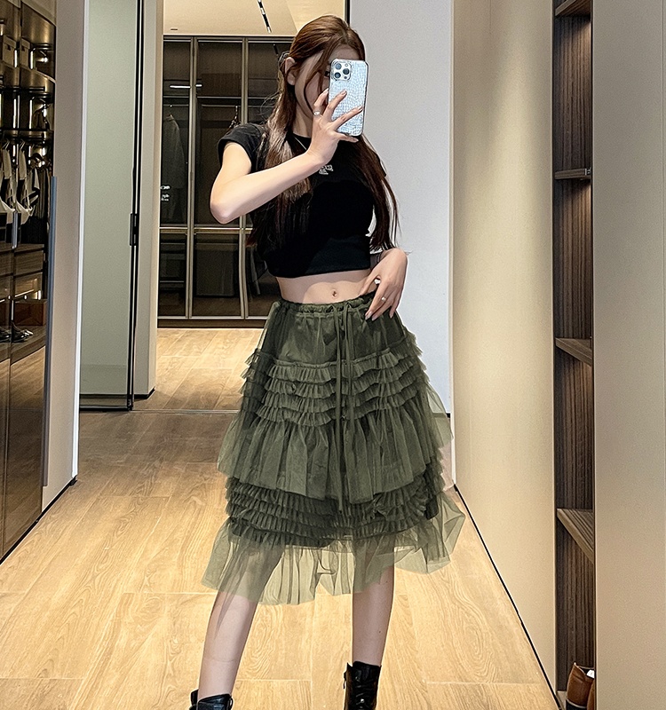 Slim spring and summer Korean style long skirt for women