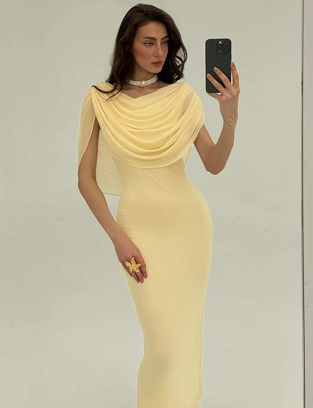 Pure European style party slim elegant dress