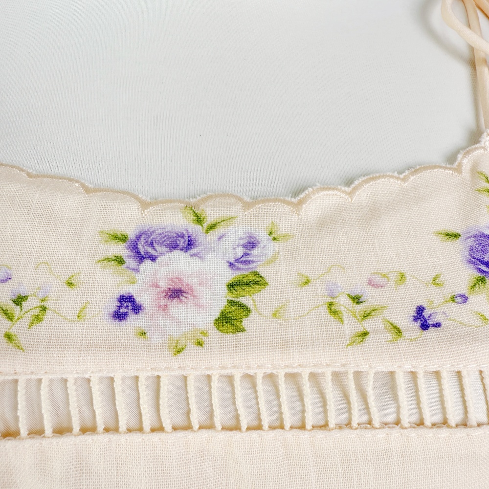 Vacation printing long lace frenum splice dress