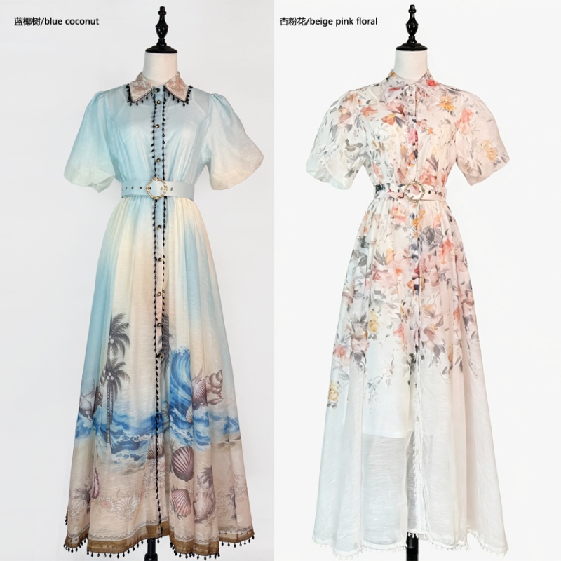 Retro court style long dress