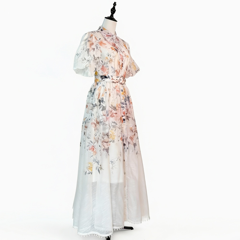 Retro court style long dress