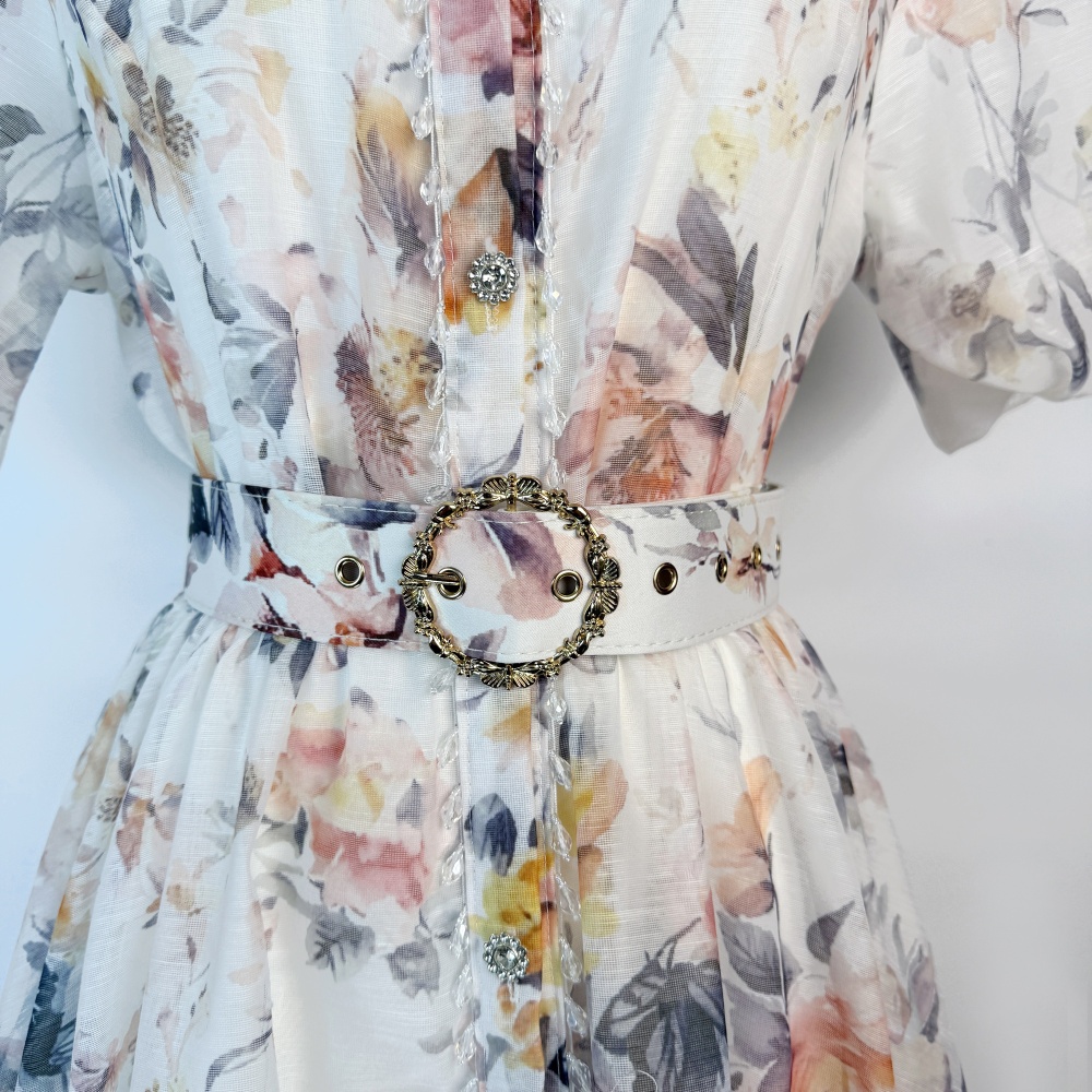 Retro court style long dress