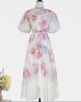 Inside the ride long dress France style dress