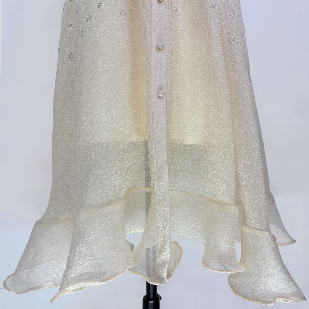 France style rhinestone dress lapel long dress