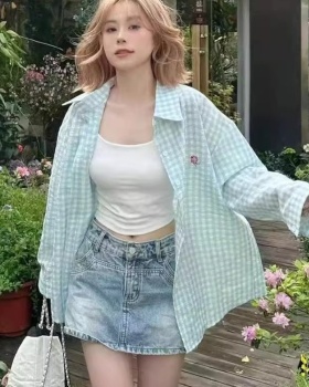 Summer sunscreen tops loose thin shirt for women