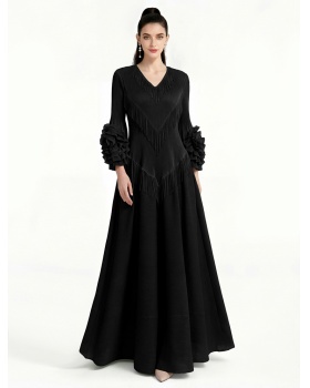 Tassels Bohemian beach dress disk flowers dress