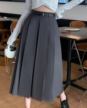 Slim A-line business suit high waist pleated skirt for women